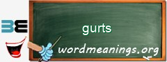 WordMeaning blackboard for gurts